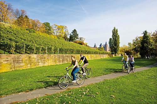 Sportliche Spessarthügel und genussvolle Flussradwege bieten im Spessart-Mainland eine schöne Abwechslung beim Ausflug mit dem Rad. (Foto: epr/Tourismusverband Spessart-Mainland)